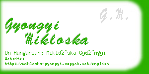 gyongyi mikloska business card